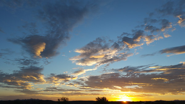Sunset over the Mojave
